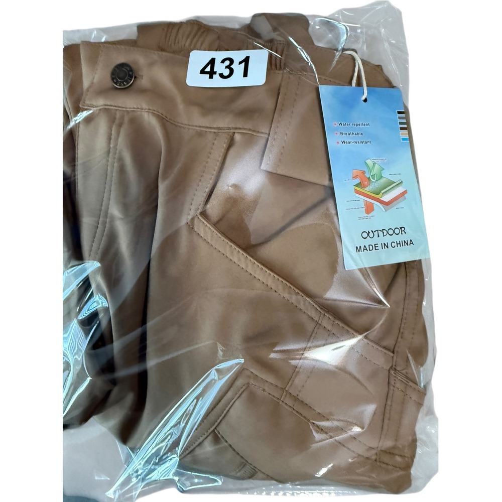 Outdoor Tactical Cargo Pants Tan Khaki Water Repellent Hiking Work Mens M 32 - Picture 6 of 7